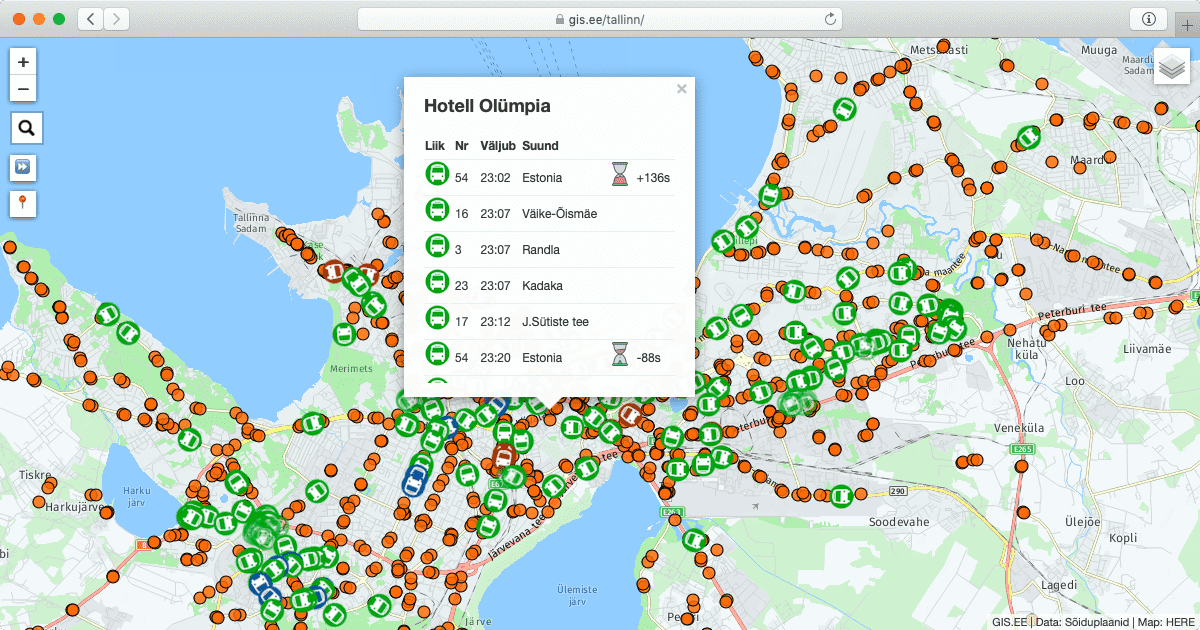 Tallinna ühistransport reaalajas